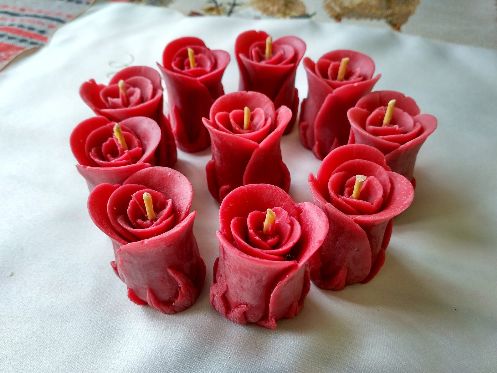 Candles Roses Roses Candles Red Roses Beeswax Candles Etsy