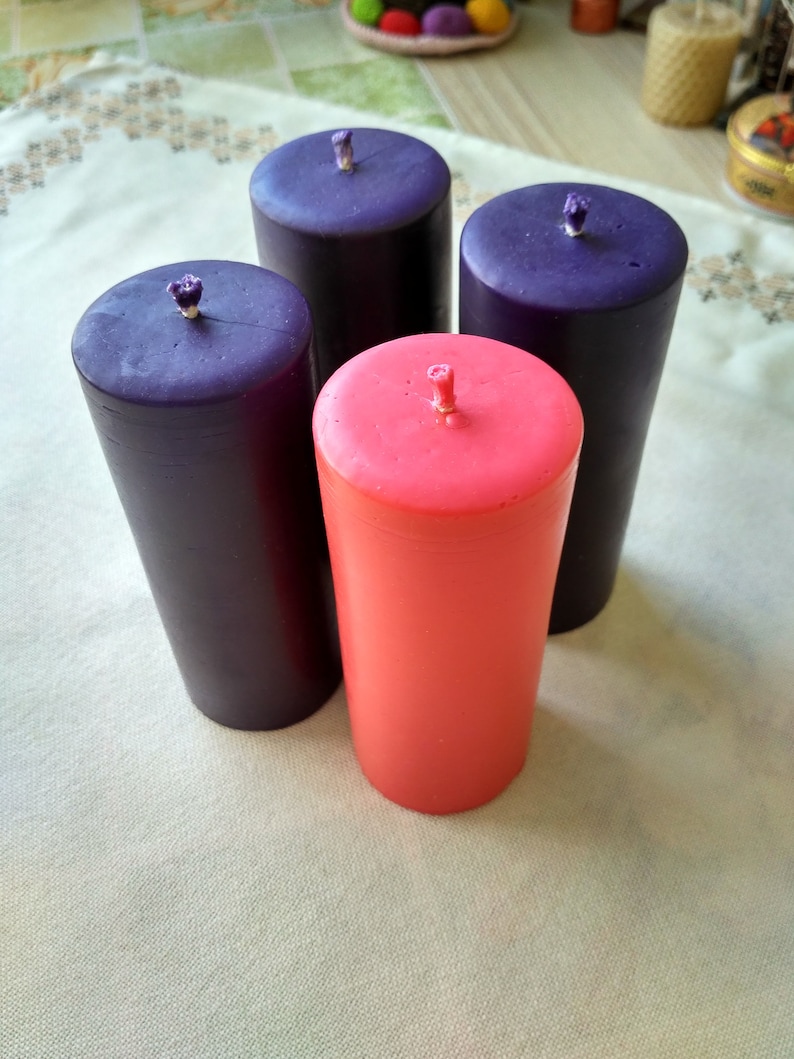 Advent candle Advent candles pillars Beeswax candles pillar Etsy