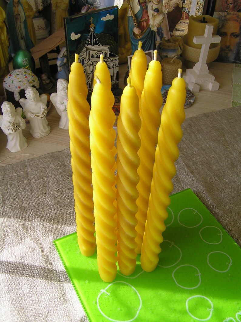 100 beeswax tapers catholic candles tapers beeswax Etsy