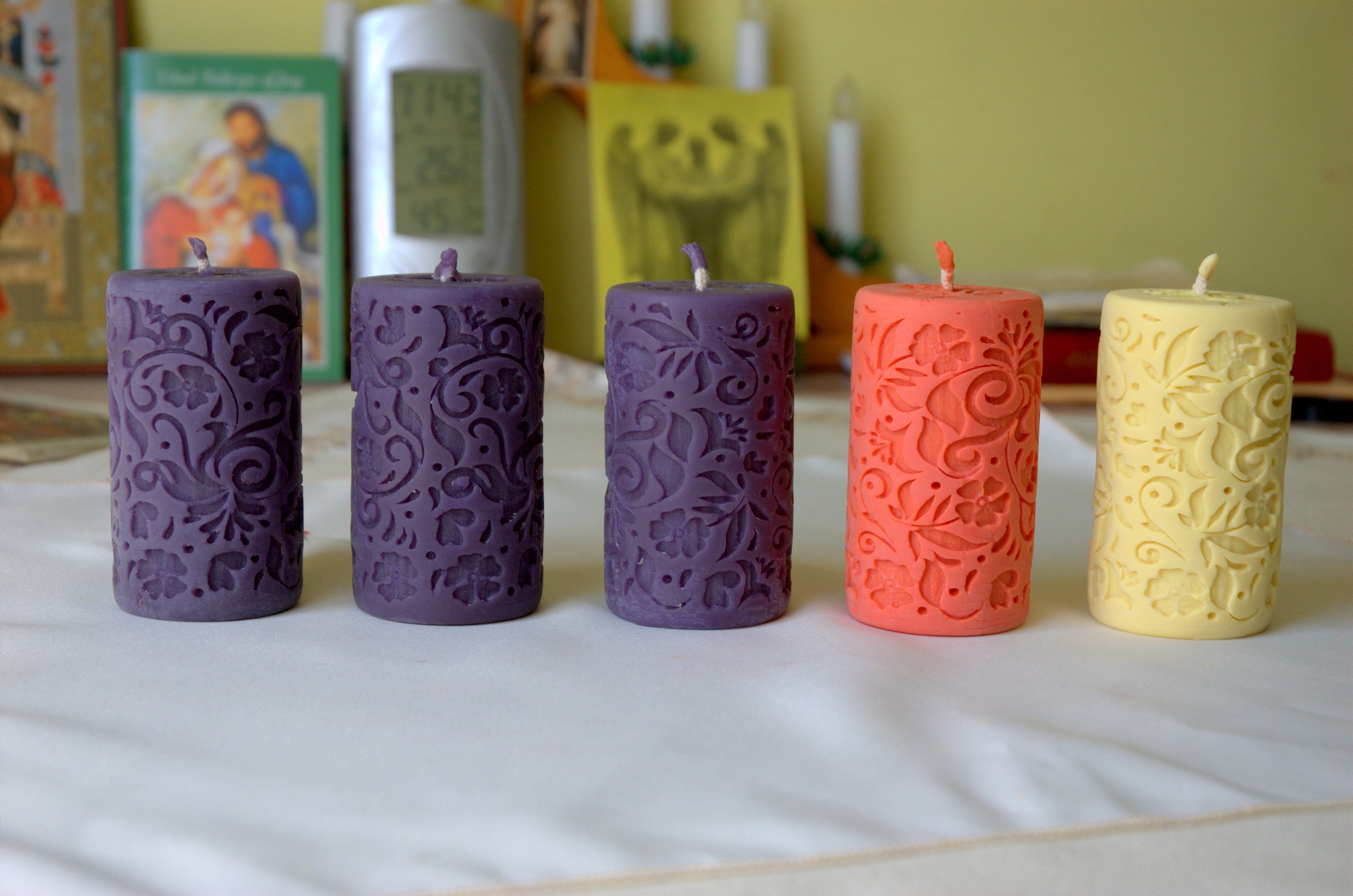 Advent Candle Advent Candles Catholic Candles Christmas Etsy