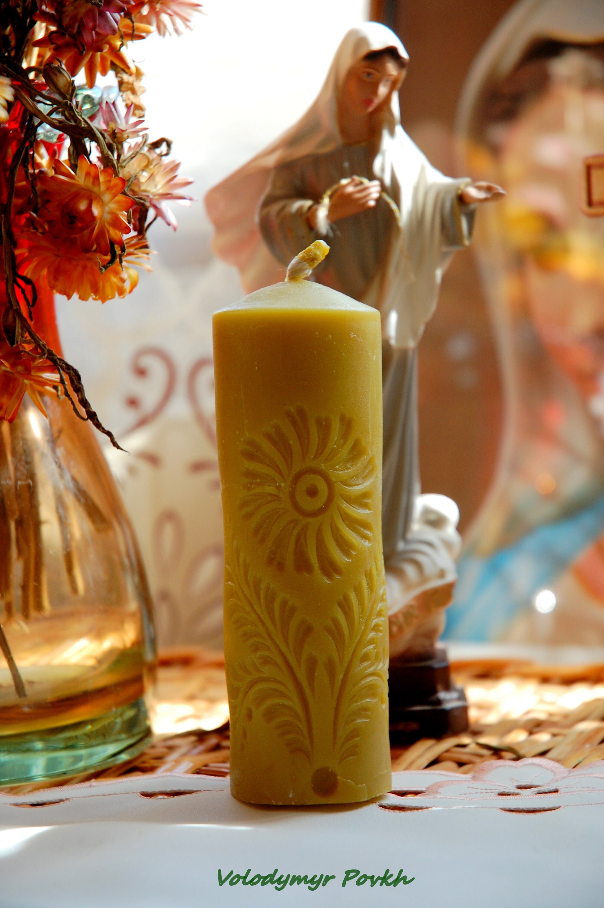 Beeswax Candles Pillar Candles Catholic Candles Natural Etsy