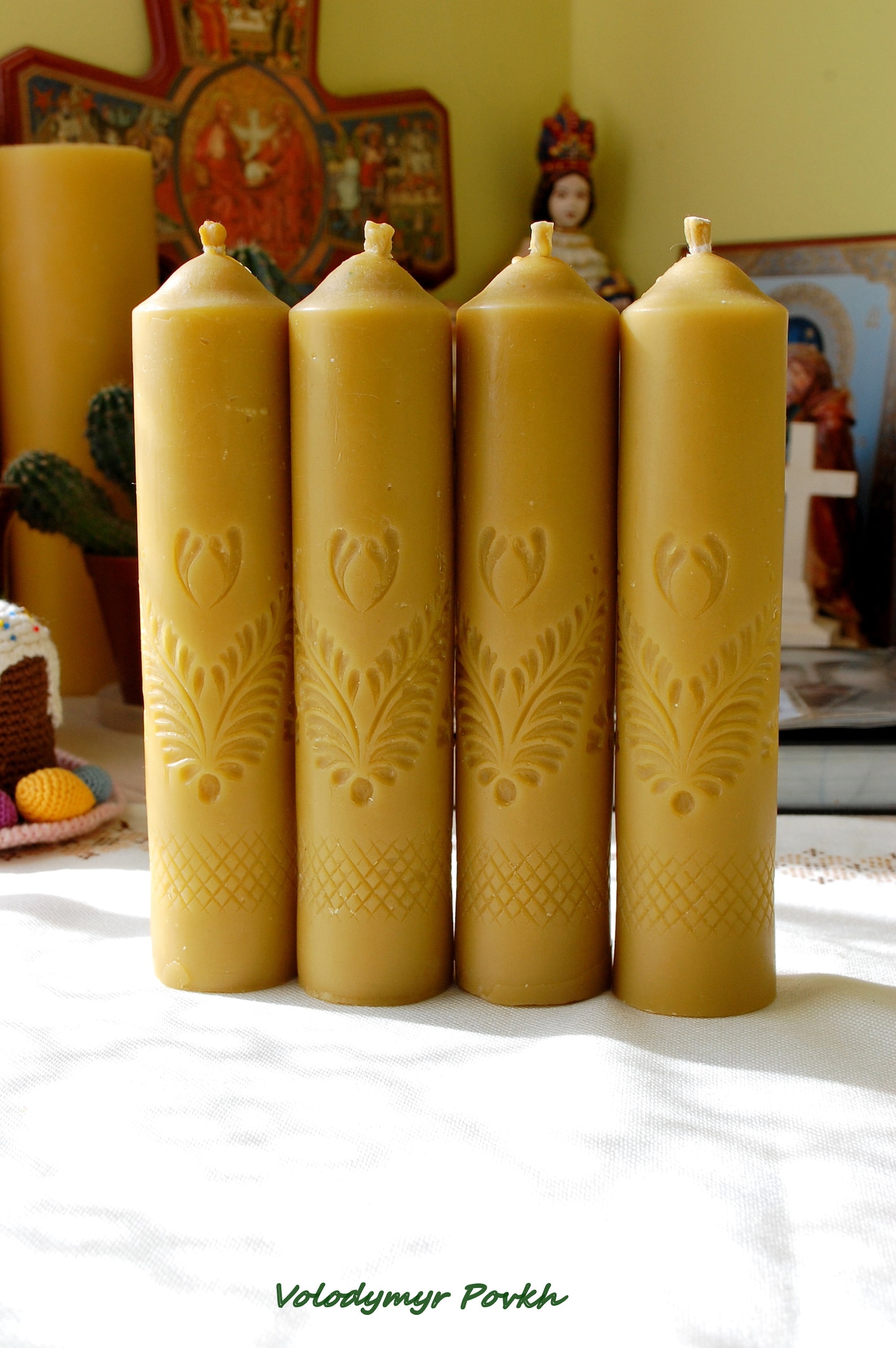 Pillar Candles, Catholic Candles, Beeswax Candles, Decor Candles, Art Candles, Easter Candles Etsy