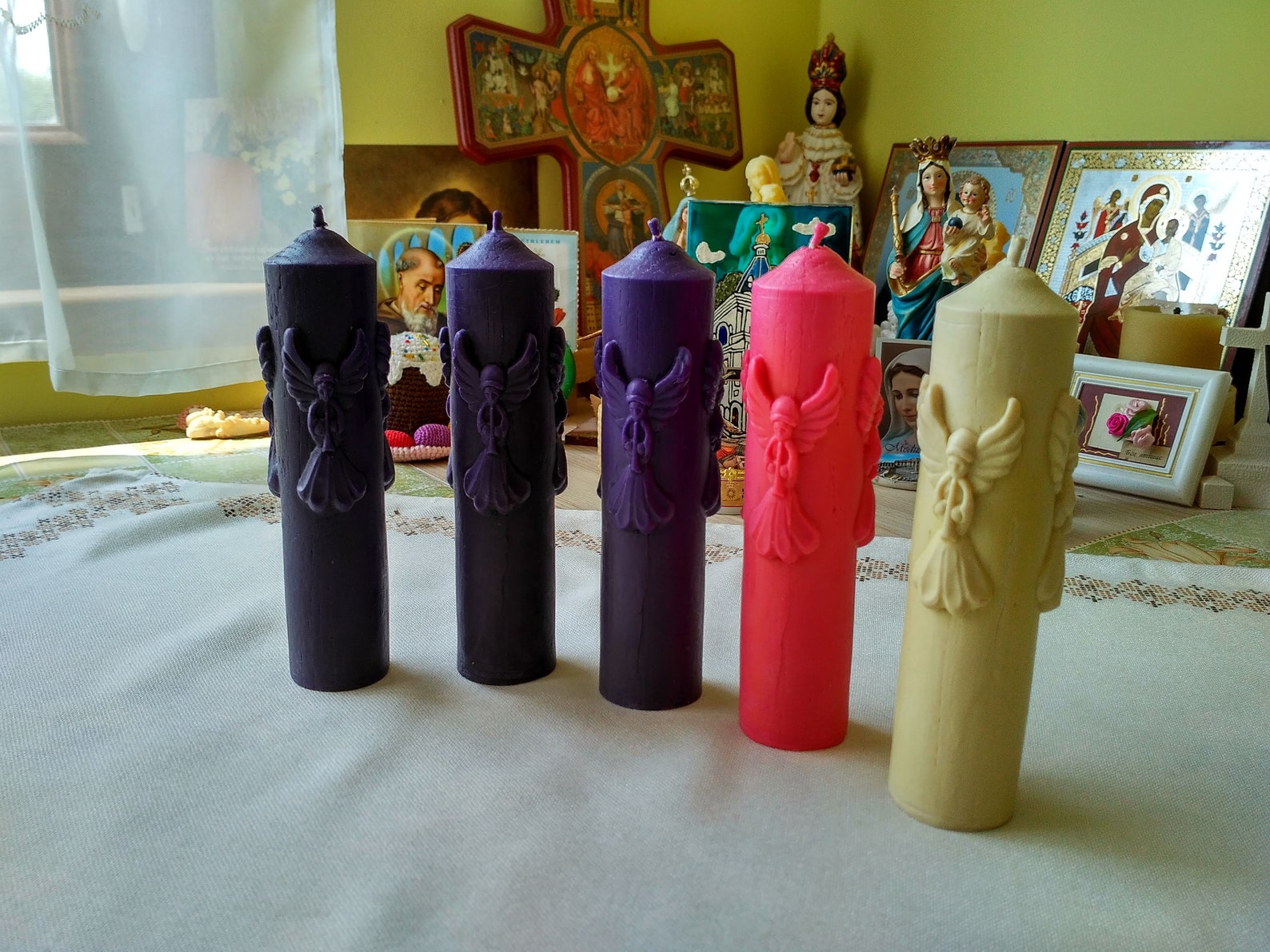 ADVENT CANDLES Beeswax Advent Candles Christmas Candles Etsy