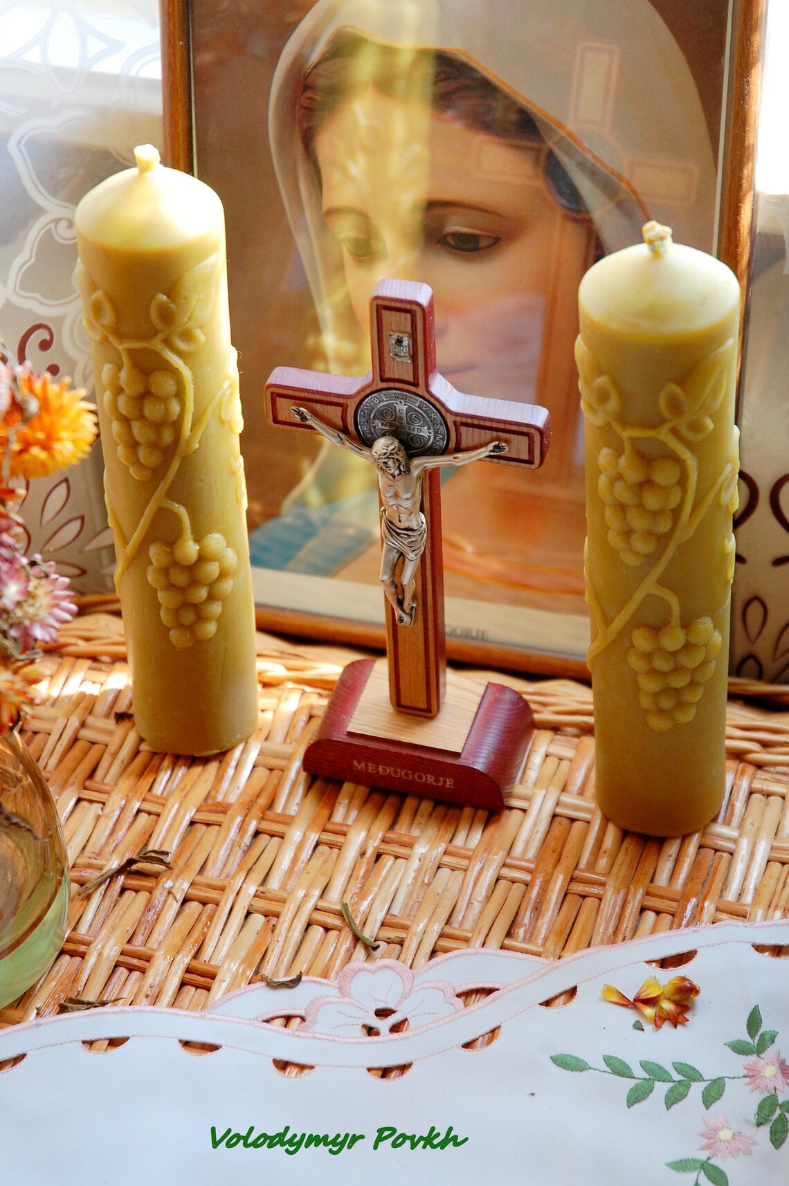 Pillar candles beeswax candles Easter candles Catholic Etsy