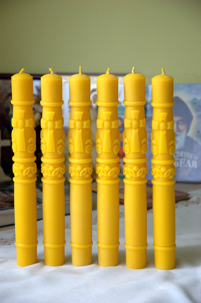 Baptism Candles Beeswax Candles Pillar Candles Wedding Etsy