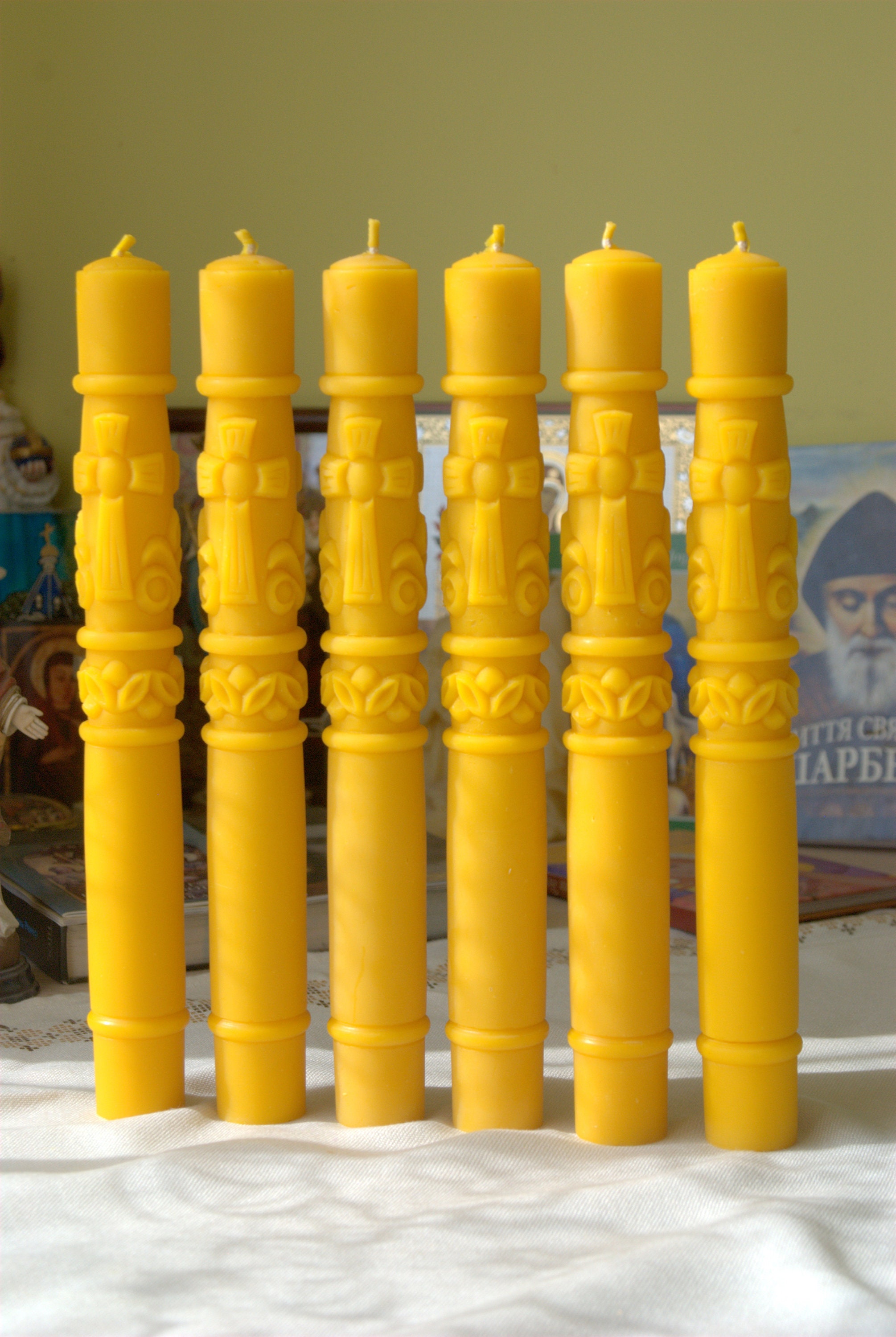 Baptism Candles, Beeswax Candles, Pillar Candles, Wedding Candles