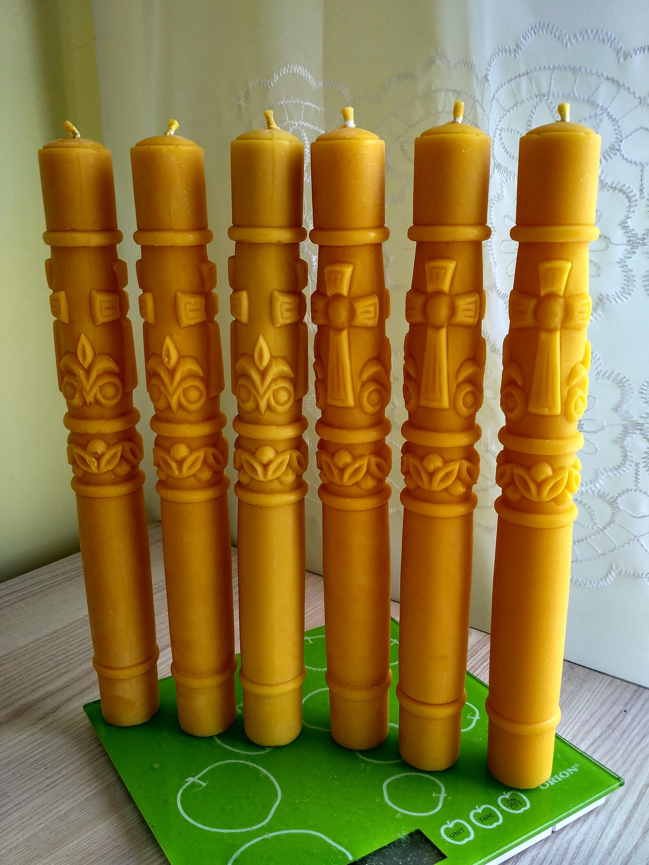 Baptism candles beeswax candles pillar candles wedding Etsy