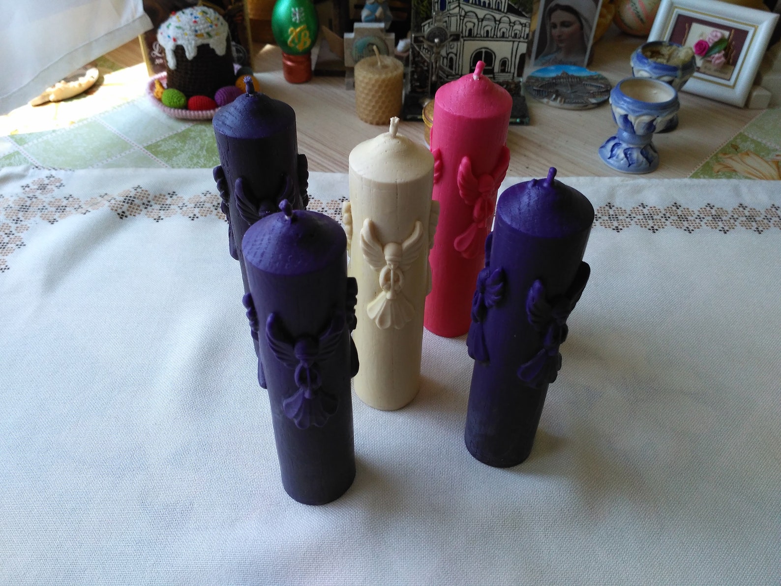 ADVENT CANDLES beeswax Advent candles Christmas candles Etsy