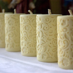 Decor candles , Biege candles , Beeswax pillar candle , Beeswax candles , Catholic candles