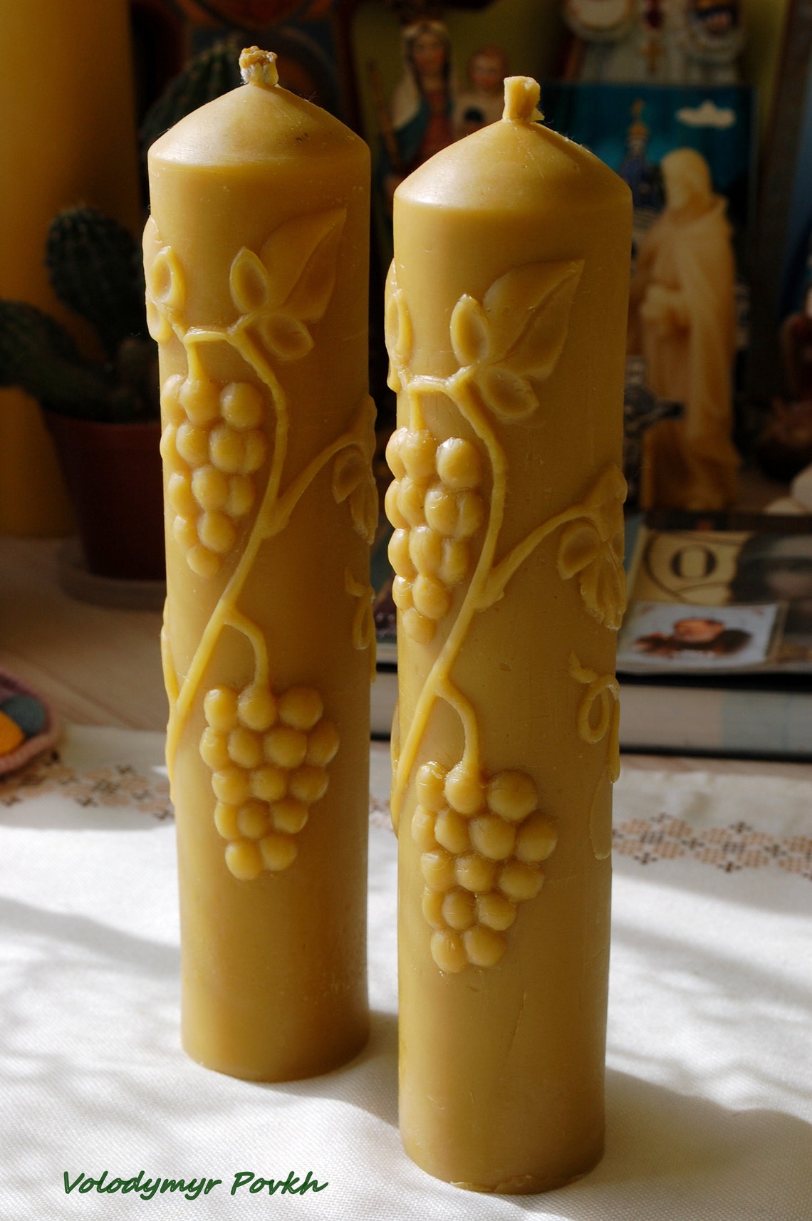 Pillar candles beeswax candles Easter candles Catholic Etsy