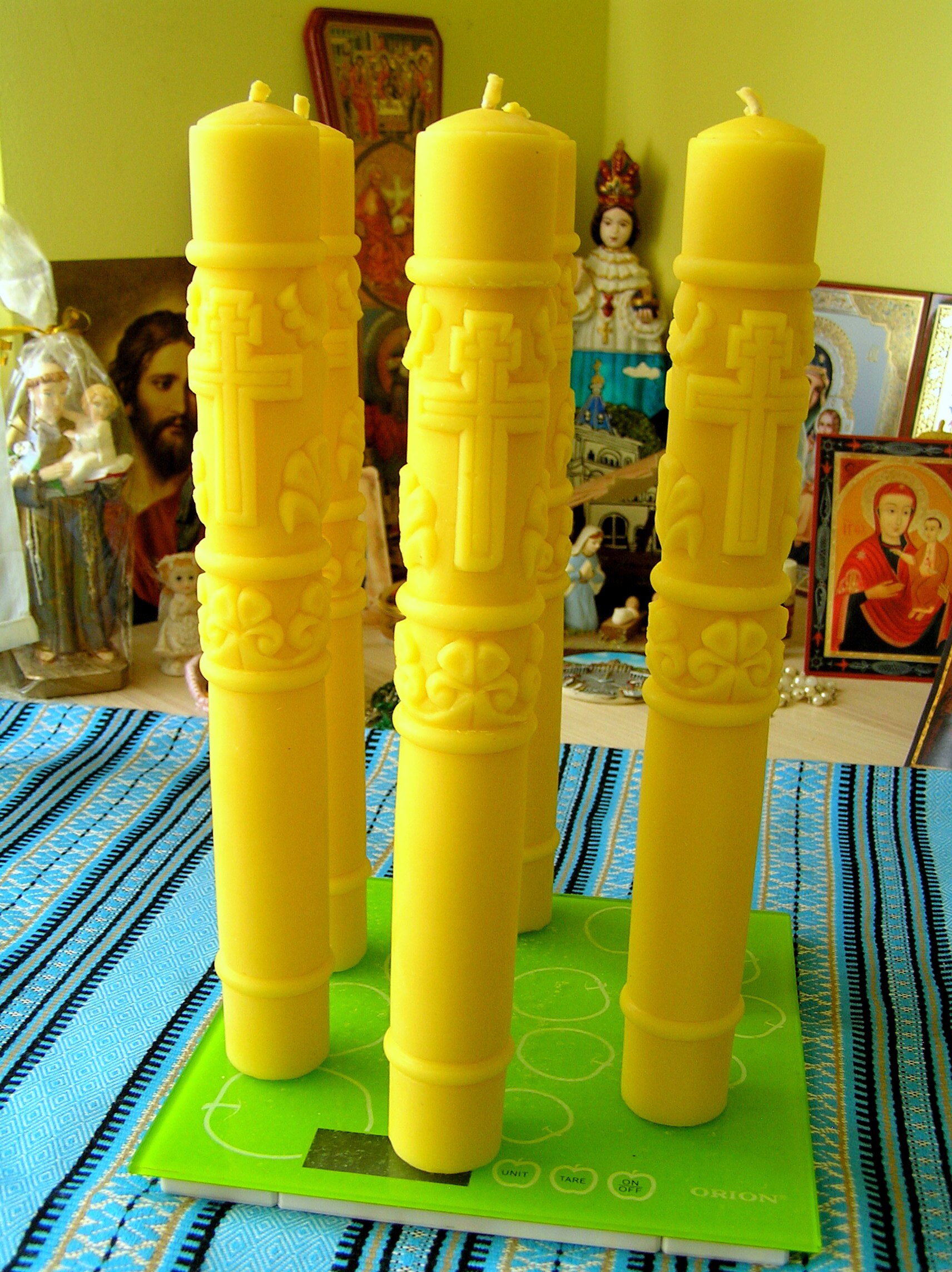 Beeswax pillars candles pillarsbeeswax candles altar Etsy