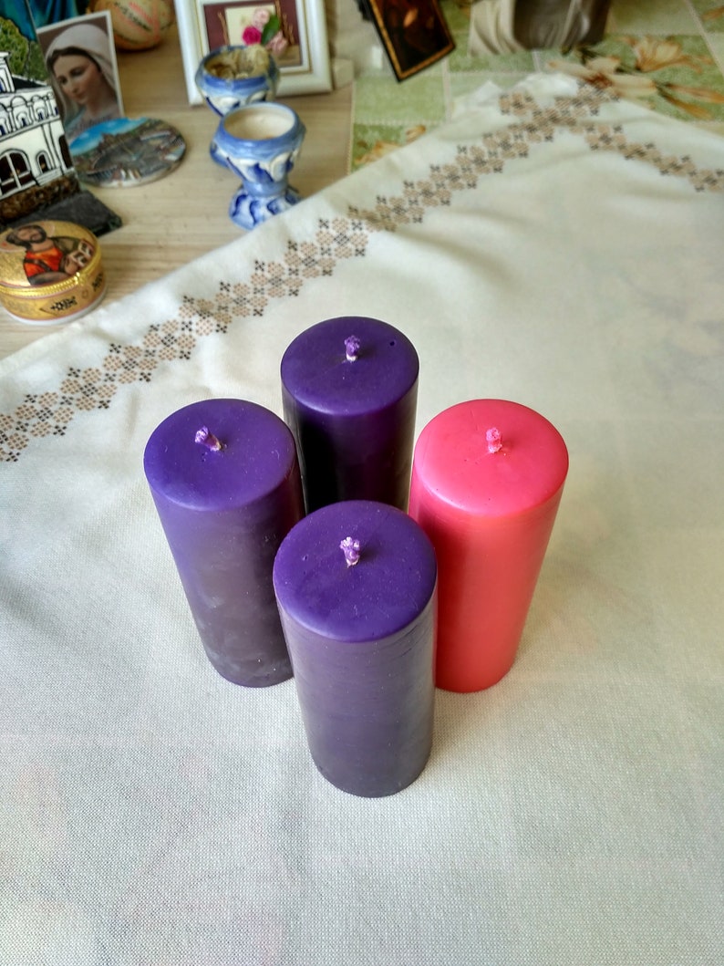 Advent candle Advent candles pillars Beeswax candles pillar Etsy