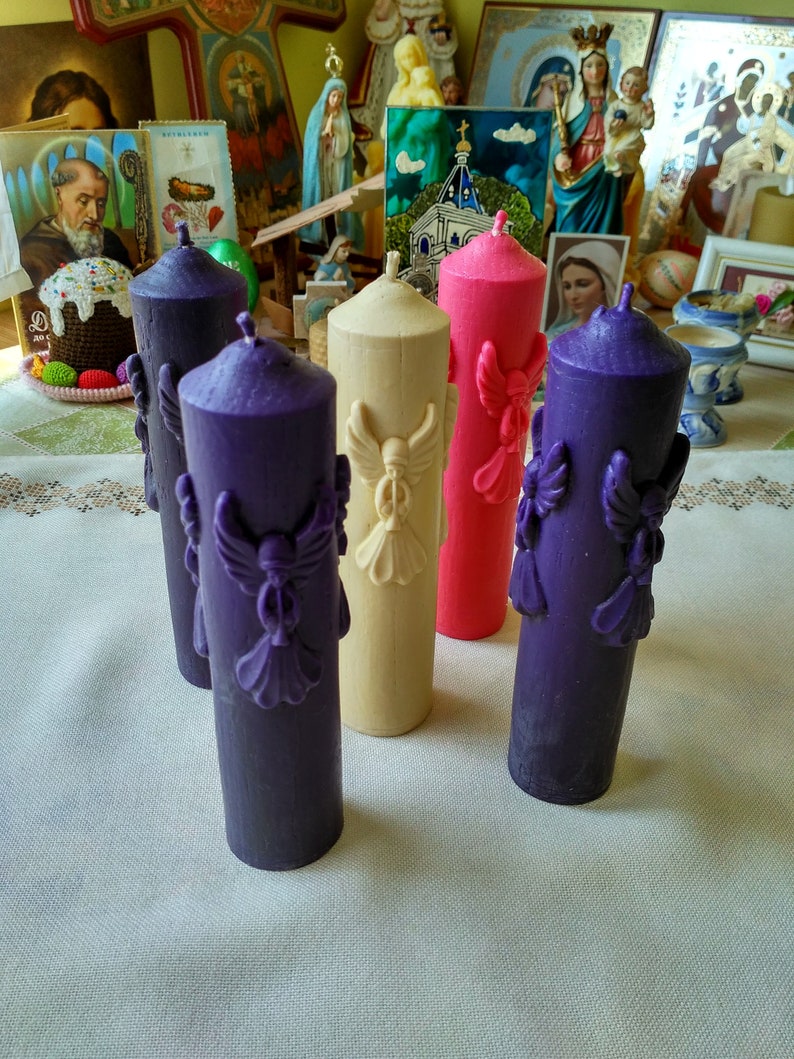 ADVENT CANDLES Beeswax Advent Candles Christmas Candles Etsy