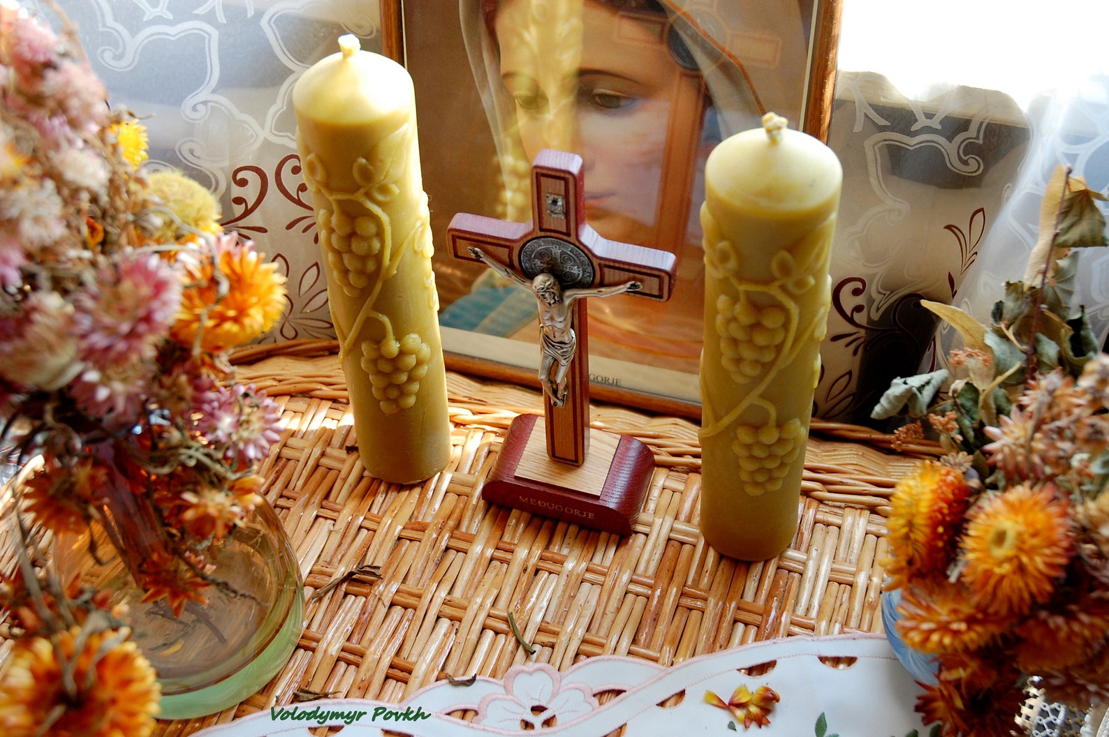 Pillar Candles Beeswax Candles Easter Candles Catholic Etsy