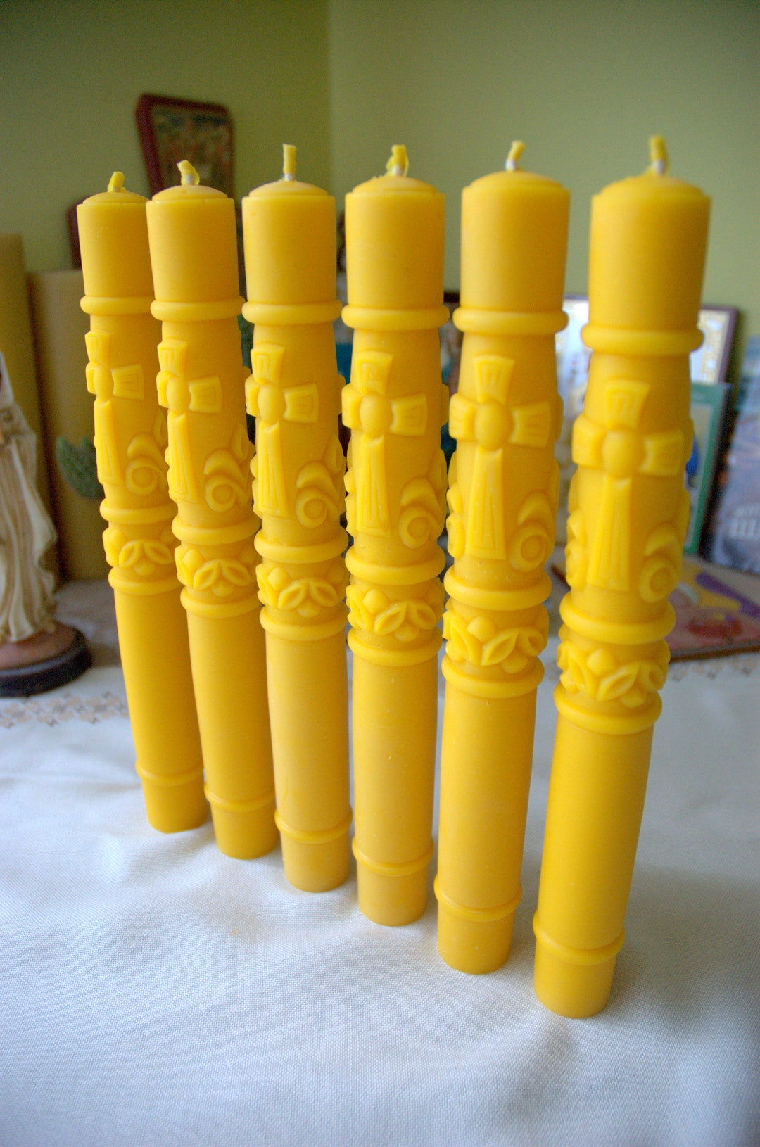 Baptism Candles, Beeswax Candles, Pillar Candles, Wedding Candles