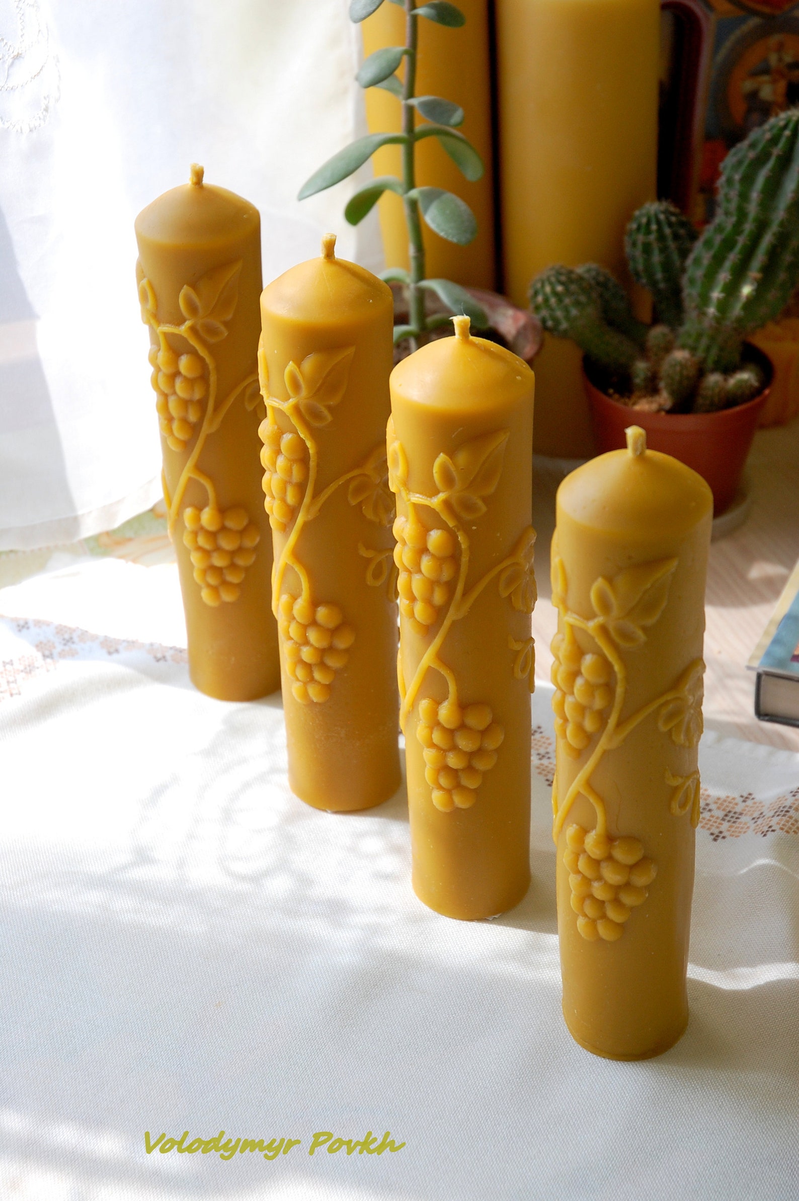 Pillar Candles Beeswax Candles Catholic Candles Altar Etsy