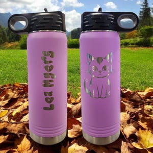 Custom Childs 20oz Water Bottle - Stay Hydrated in Style, Back to School, Laser Engraved