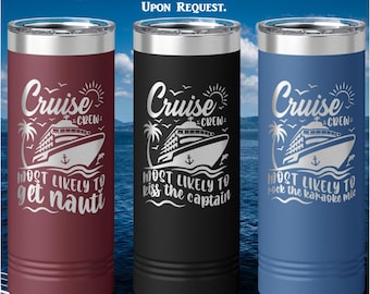 Personalized Cruise Ship Tumbler: Family Vacation, Girls Trip