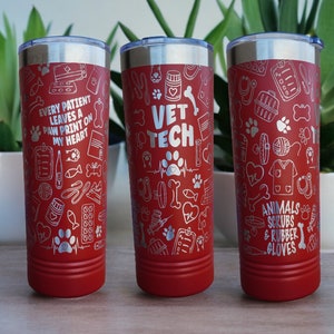 Vet Tech Laser Engraved Tumbler, Vet Tech Gift, Vet Graduation, Vet Assistant, Vet Week, Vet Staff, Vet Appreciation