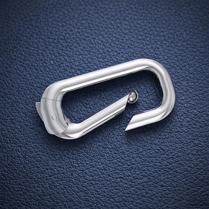 925 Sterling Silver Rectangular Clasp 8mmX15mm for Jewellery Findings Necklace Spring Loaded Push Mechanism