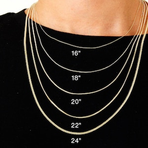 9ct Yellow Gold Necklace Chain Curb Diamond Cut Sparkle 16in–24in Italian Made