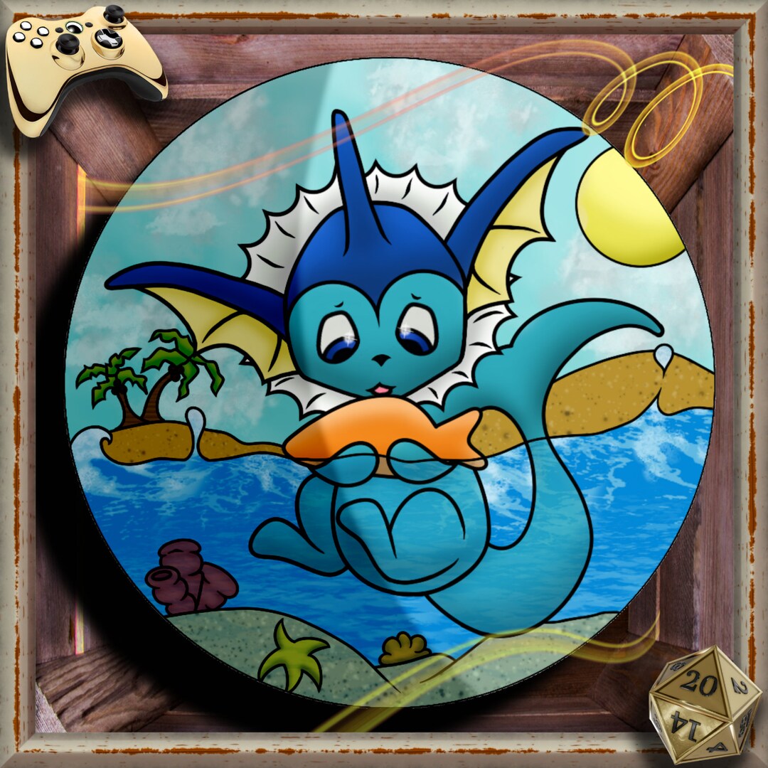Water Monster Fox Like Gold Magic Fish Vinyl Sticker - Scratch ...
