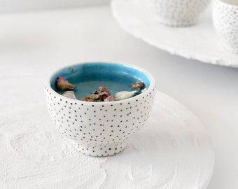 espresso cup - tea cup - handmade small cup - ceramic coffee cup - small tea cup - cup with dots - gift idea