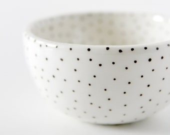 handmade ceramic bowl - snack serving bowl - soy sauce bowl - white pottery bowl - small serving dish - sauce bowl - poppy bowl