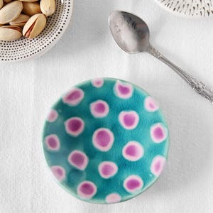 spoon or tea bag rest dish - small ceramic plate - handmade trinket dish
