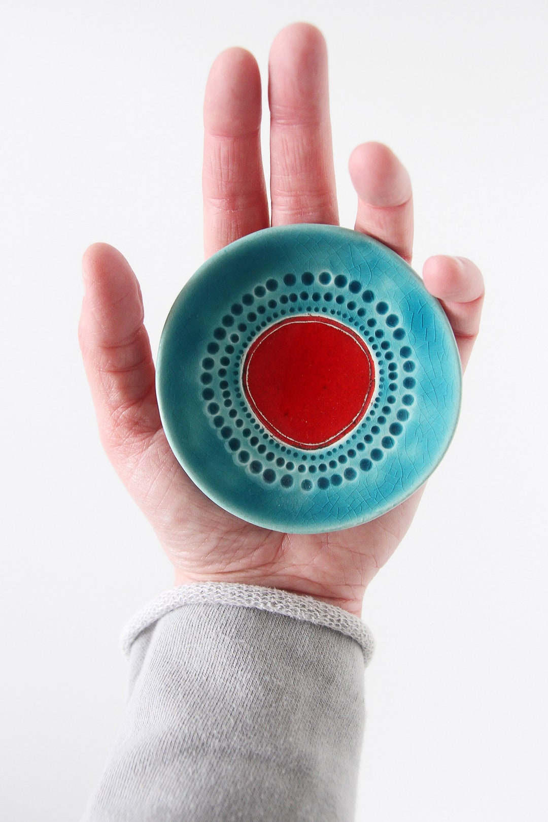 Spoon or Tea Bag Rest Dishceramic Mini Platehandmade Small Plate