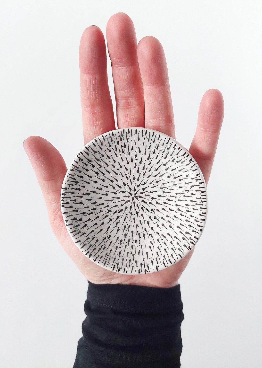 Spoon or Tea Bag Rest Dish Ceramic Mini Plate Handmade Small Plate