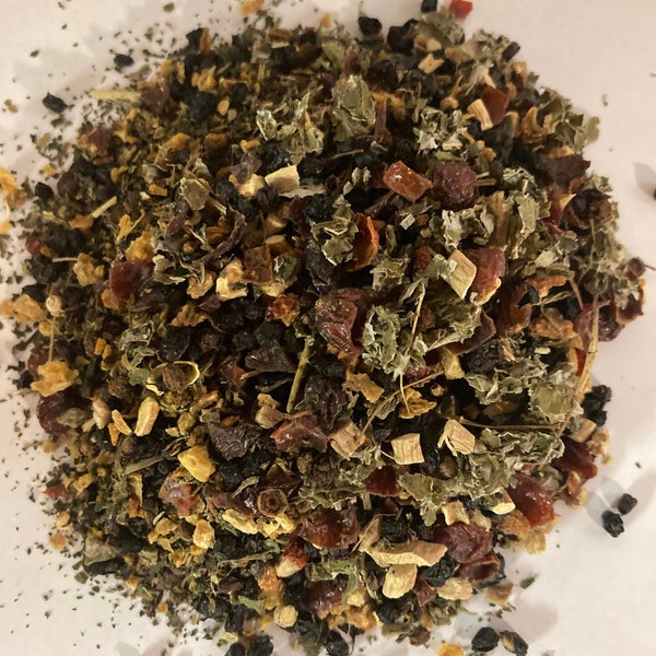 Organic ImmuniTEA. Elderberry Tea Blend. Loose leaf tea