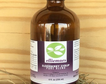 Organic Elderberry Syrup. Pure Blend.