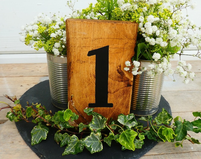 Rustic Design Table Number Rustic Wood Wedding Table Numbers / Reclaimed Pallet Timber / Wedding ...