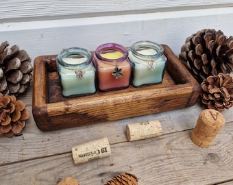 Small Decorative Wooden Tray / Bathroom Tray / Display Tray / Catch All Tray / Office Tray / Coin Tray / Candle Display Tray / Tidy Tray