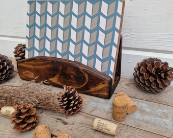 Rustic Wooden Placemat Holder / Reclaimed Wood Placemat Storage / Dining Placemat Holder / Kitchen Storage / Farmhouse Dining Decor
