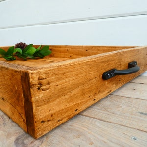 Large Rustic Reclaimed Wood Ottoman Tray / Hand Crafted Pallet Wood ...