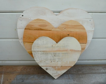 Reclaimed Pallet Wood Heart / Wedding Venue Decor / Wedding Signage / Blank Pallet Sign / DIY Home Decor Signage