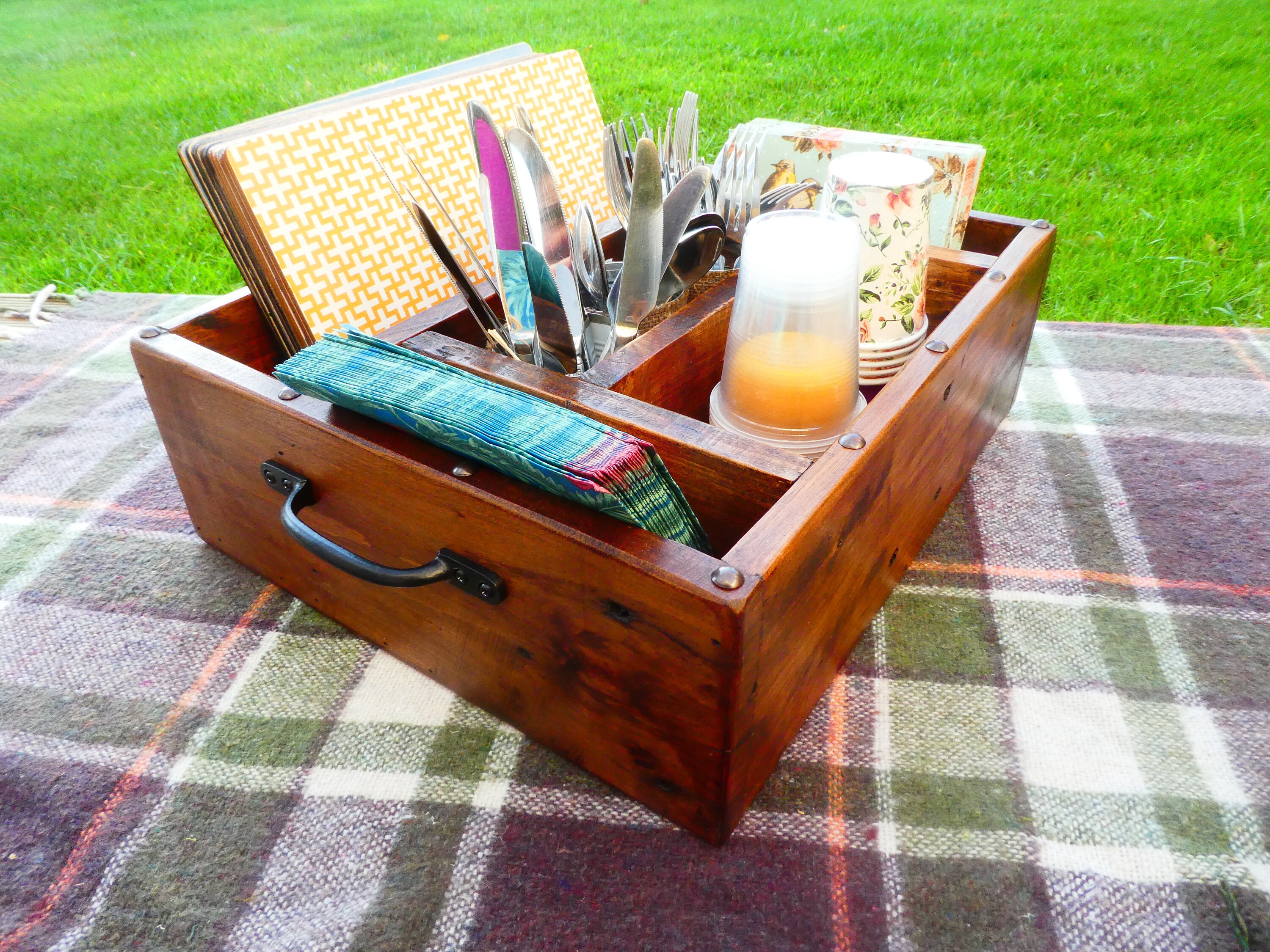 Rustic Handcrafted Wooden Kitchen Caddy / Table Tidy / Etsy
