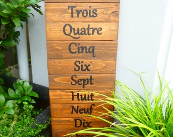 French Boules Wooden Scoreboard / Pentaque / Boules / Bocce Ball / Reclaimed Wooden Scoreboard / Lawn Games / Outdoor Games / Unique Gift