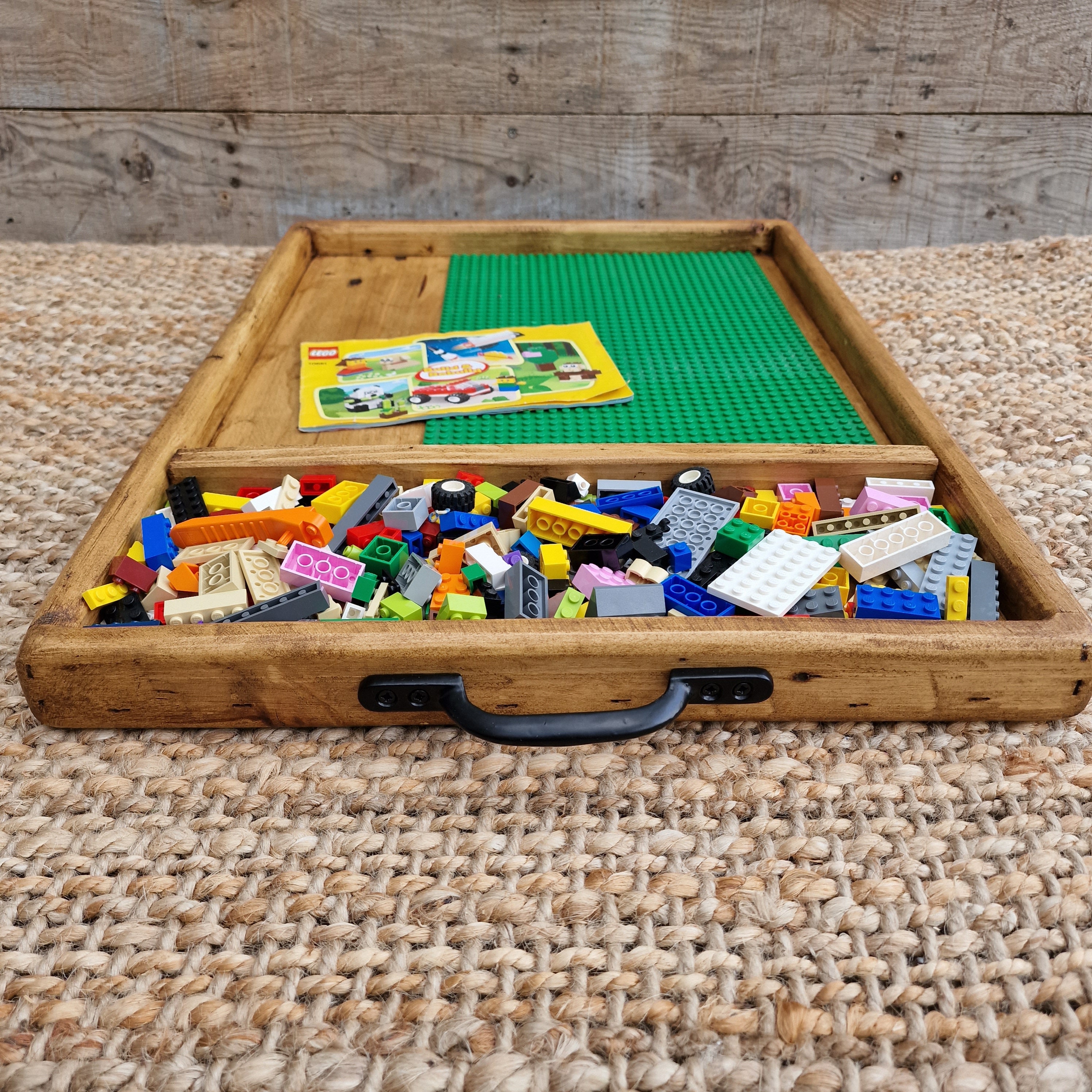 Rustic Reclaimed Wooden Lego Tray Lego Storage Lego Brick Board Brick Baseplate Tray Kids Travel Tray Lego Tray Lego Brick Board Etsy UK