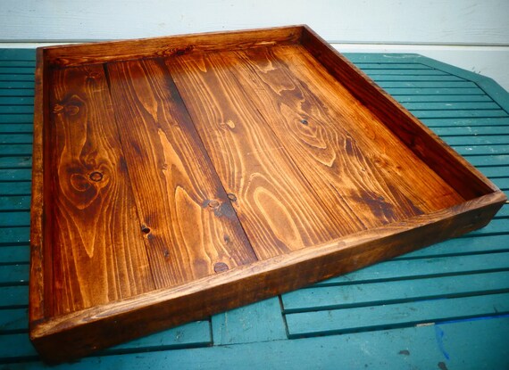 Large rustic cheap serving tray