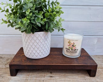 Small Decorative Wooden Low Riser / Reclaimed Wooden Display Stand / Display Stool / Countertop Riser / Low Profile Display Shelf