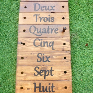French Boules Wooden Scoreboard / Pentaque / Boules / Bocce Ball
