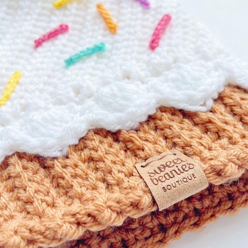 Cupcake Hat CROCHET Pattern ONLY PDF download Sizes Newborn Adult Sweet Beanies Boutique Original Design baby birthday image 4