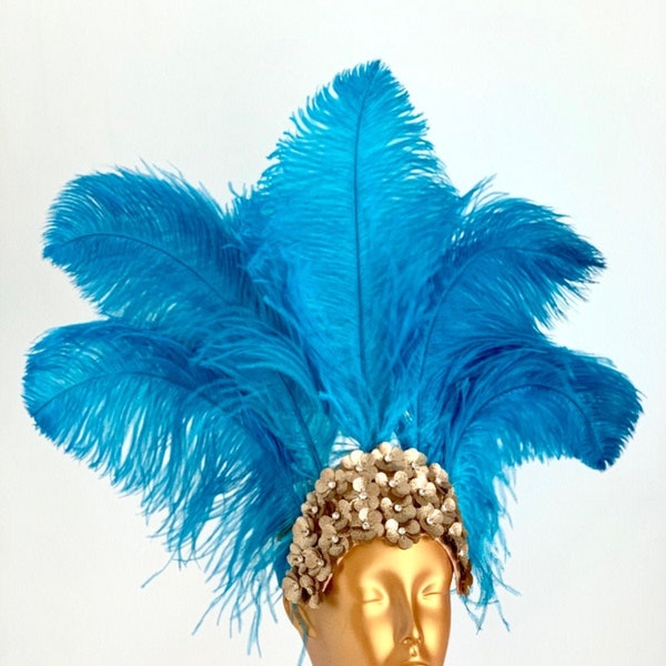 turquoise wedding headpiece