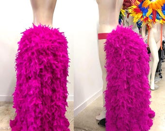 Coda lunga di piume, stile vittoriano, strascico di piume, boa di piume, burlesque, showgirl, carnevale, cosplay, gonne, sottovesti, strascico di piume