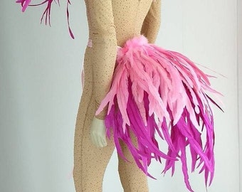 Cocktail Feather tail bustle carnival samba pageant hora loca bird tail Flamingo