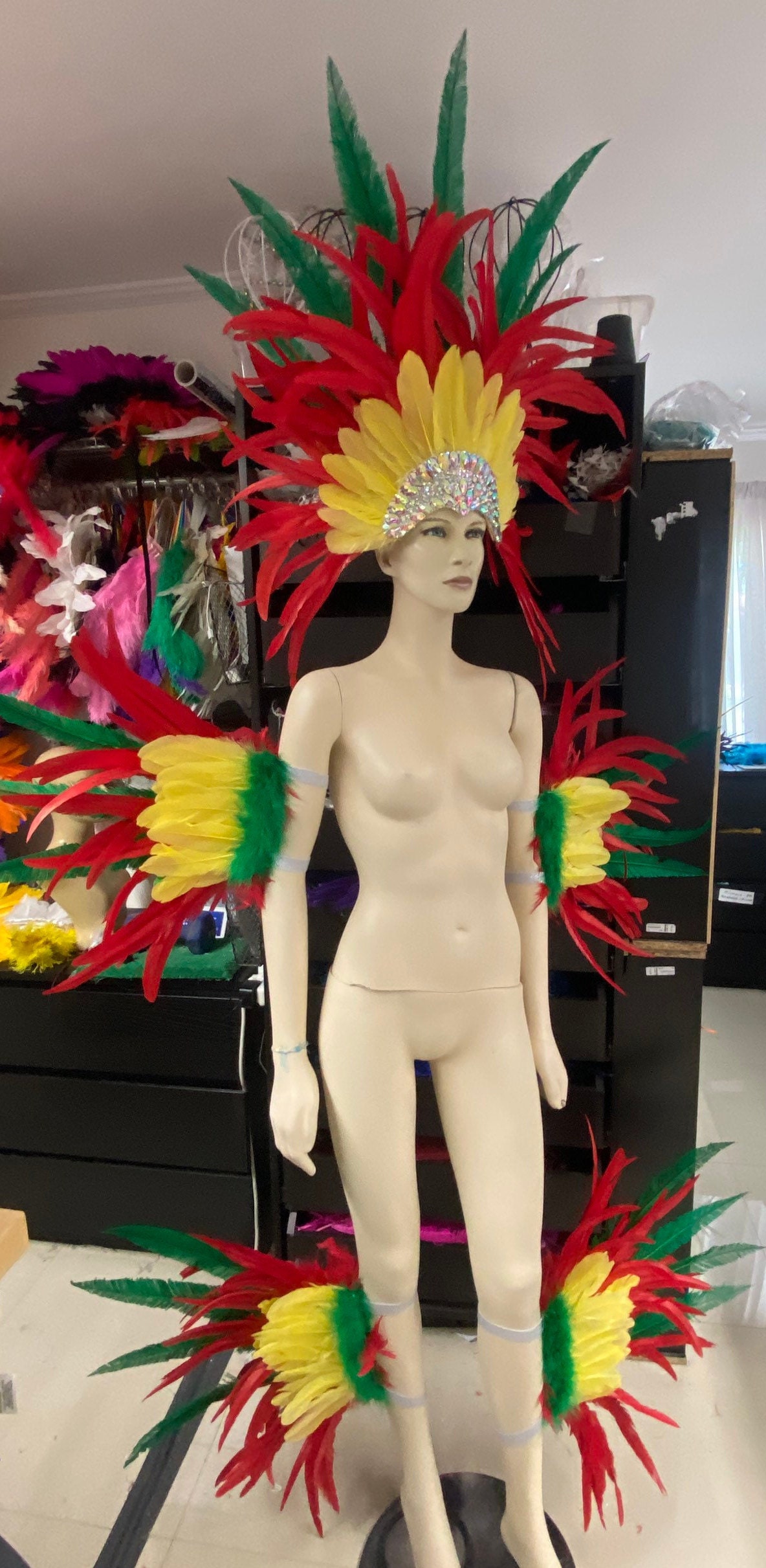 Samba Costume Set Feather Piece Angel Wings Feather Fantasy Fest ...