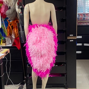 Extra Large Long Feather Tail Fan tail back Feather Bustle Boa tutu feather belt COSTUME SHOWGIRL BURLESQUE Flamingo colors Pink Hot Pink